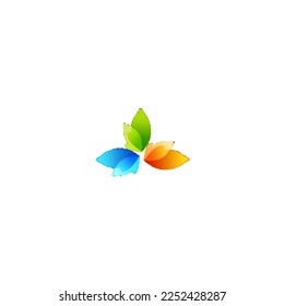 Hojas coloreadas vectoriales que se pueden utilizar para sus diversas ilustraciones