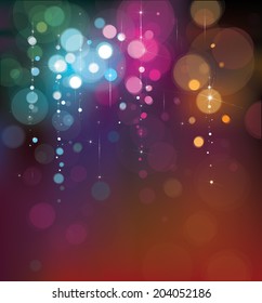 Vector colorful lights background.