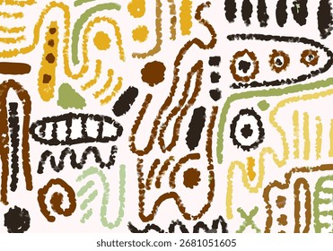 Vektor bunte Linie doodle nahtlose Muster. Kreativer abstrakter Stil Kunstsymbol Hintergrund für Kinder