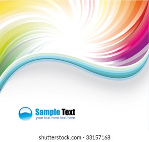 Fondo de las líneas coloreadas del VECTOR para folletos comerciales o volantes