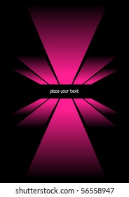 Vector colorful lines on black background.