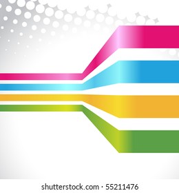 vector colorful lines on white background