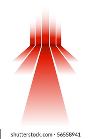 Vector colorful lines on white background.