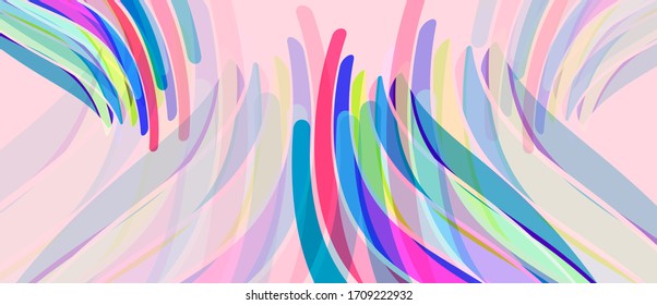 vector colorful lines  swirl shape  background . Patterns vector background 