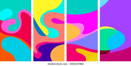 Vector colorful liquid abstract background pattern
