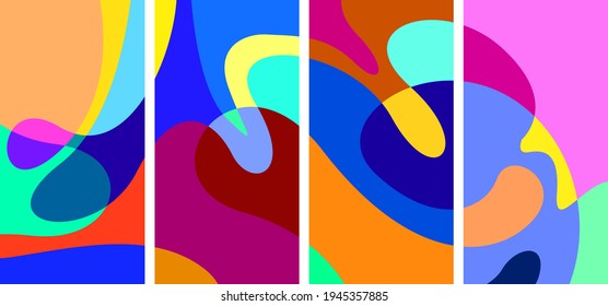 Vector colorful liquid abstract background pattern