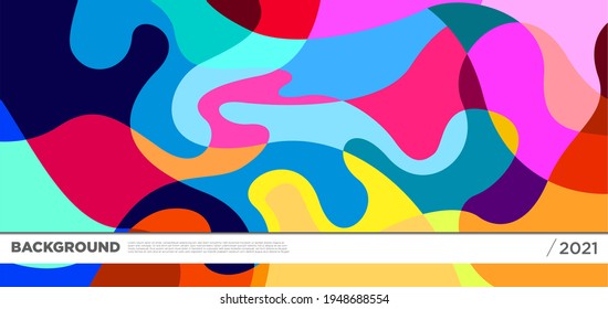 Vector colorful liquid abstract background pattern