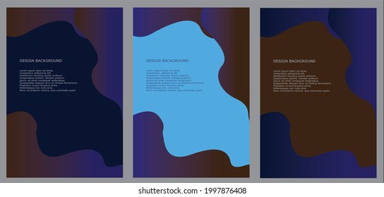 Vector colorful liquid abstract background pattern for poster and cover design.