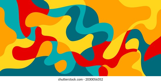 Vector colorful liquid abstract background pattern for poster, banner, print, fabric and social media story