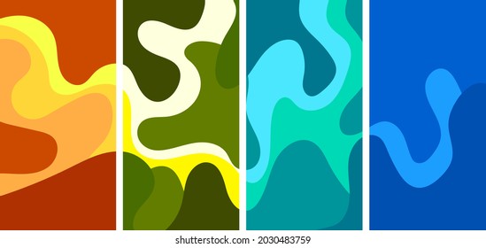 Vector colorful liquid abstract background pattern for poster, banner, print, fabric and social media story