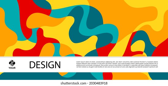 Vector colorful liquid abstract background pattern for poster, banner, print, fabric and social media story