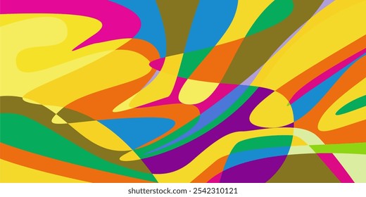 Vector colorful liquid abstract background pattern for poster, banner, print, fabric and social media story