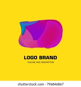 Vector colorful liquid abstract logo design