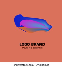 Vector colorful liquid abstract logo design