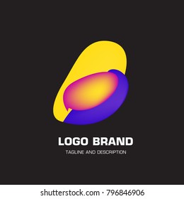 Vector colorful liquid abstract logo design