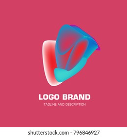 Vector colorful liquid abstract logo design