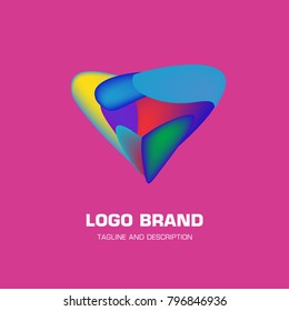 Vector colorful liquid abstract logo design