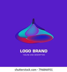 Vector colorful liquid abstract logo design