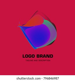 Vector colorful liquid abstract logo design