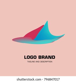 Vector colorful liquid abstract logo design