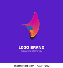 Vector colorful liquid abstract logo design