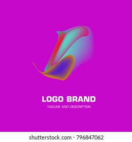 Vector colorful liquid abstract logo design