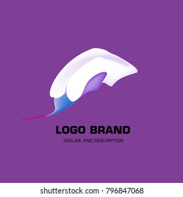 Vector colorful liquid abstract logo design