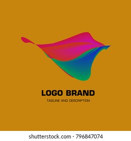 Vector colorful liquid abstract logo design