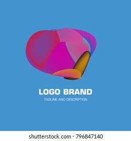 Vector colorful liquid abstract logo design