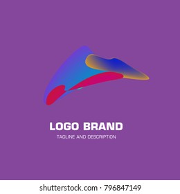 Vector colorful liquid abstract logo design