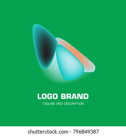 Vector colorful liquid abstract logo design