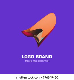 Vector colorful liquid abstract logo design