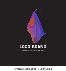Vector colorful liquid abstract logo design