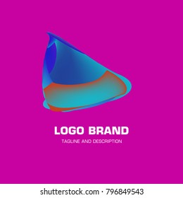Vector colorful liquid abstract logo design