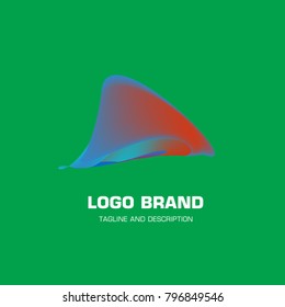 Vector colorful liquid abstract logo design