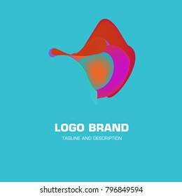 Vector colorful liquid abstract logo design