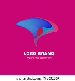 Vector colorful liquid abstract logo design