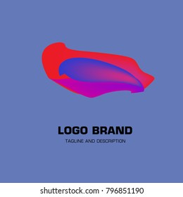Vector colorful liquid abstract logo design