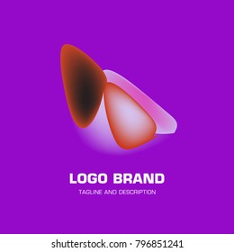 Vector colorful liquid abstract logo design