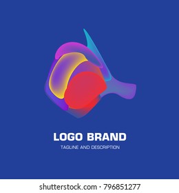 Vector colorful liquid abstract logo design