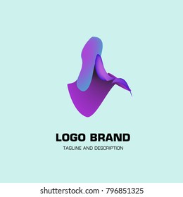 Vector colorful liquid abstract logo design
