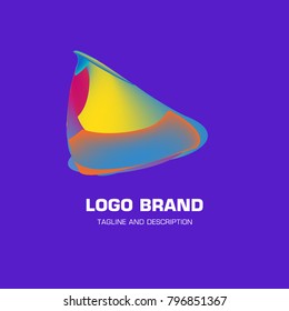 Vector colorful liquid abstract logo design