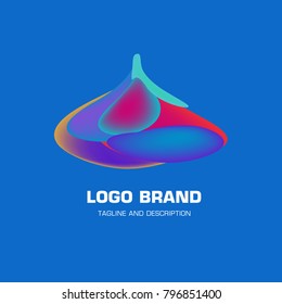 Vector colorful liquid abstract logo design
