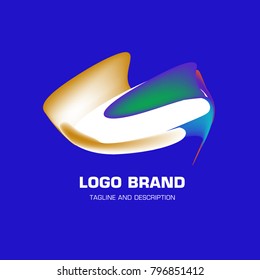 Vector colorful liquid abstract logo design