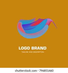 Vector colorful liquid abstract logo design