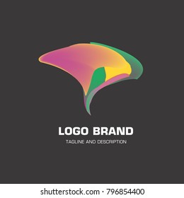 Vector colorful liquid abstract logo design