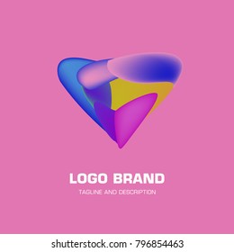 Vector colorful liquid abstract logo design