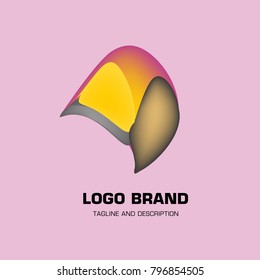 Vector colorful liquid abstract logo design