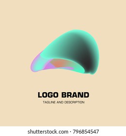 Vector colorful liquid abstract logo design
