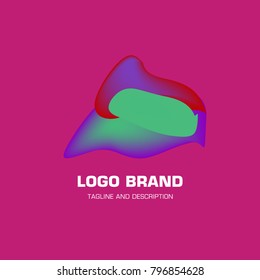 Vector colorful liquid abstract logo design